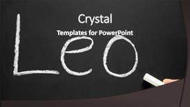  Presentation with star - Beautiful slides featuring zodiac signs - star sign leo written backdrop and a dark gray colored foreground