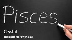  Presentation with star - Cool new slides with zodiac signs - star sign pisces written backdrop and a  colored foreground