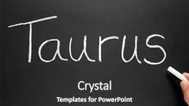  Presentation with star - Amazing theme having zodiac signs - star sign taurus written backdrop and a dark gray colored foreground