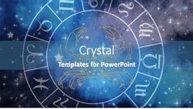  Presentation with astrology - PPT theme enhanced with zodiac-star-sign-wheel background and a teal colored foreground