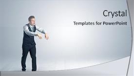  Presentation with copy space - Beautiful slide set featuring zombie - zombi sleepy maniac businessman walking backdrop and a sky blue colored foreground