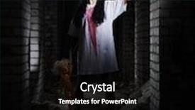  Presentation with zombie - Audience pleasing slide set consisting of zombie girl in old house backdrop and a black colored foreground