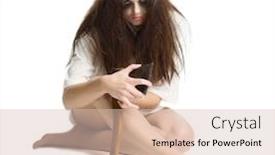  Presentation with zombie - Slide set with zombie-girl-with-axe-isolated background and a lemonade colored foreground