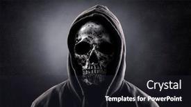  Presentation with zombie - Colorful slide deck enhanced with zombie-in-the-hood backdrop and a wine colored foreground