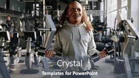  Presentation with creepy - PPT layouts enhanced with zombie-man-with-creepy-face background and a dark gray colored foreground