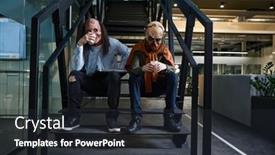  Presentation with zombie - Presentation theme featuring zombie-workers-discussing-online-project background and a dark gray colored foreground