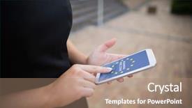  Presentation with european union - Theme featuring zone text on european union background and a coral colored foreground