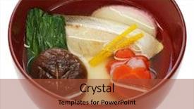  Presentation with rice cake - Amazing theme having rice cake soup new year backdrop and a red colored foreground