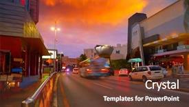  Presentation with mexico cancun - Beautiful PPT theme featuring zoning - cancun sunset at boulevard kukulcan backdrop and a tawny brown colored foreground