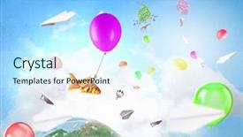  Presentation with mixed reality - PPT theme with zoo free - this is another reality mixed background and a cool aqua colored foreground