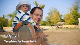  Presentation with catholic father son hoyly spirit - PPT theme featuring zoo zoo - father with son background and a coral colored foreground