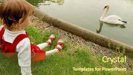  Presentation with green lake - Slide deck consisting of zoo zoo - little girl sitting background and a tawny brown colored foreground