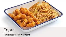  Presentation with sweets - PPT theme with jalebis - zoolbia bamieh iranian sweets isolated background and a soft green colored foreground