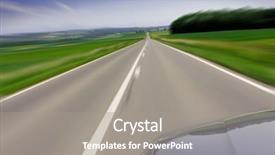  Presentation with moving - Slides enhanced with zooming fast moving car traveling background and a gray colored foreground