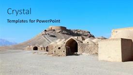  Presentation with zoroastrian - Presentation theme consisting of burial ceremonies yazd iran background and a light gray colored foreground