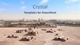  Presentation with zoroastrian - Colorful presentation design enhanced with zoroastrian-ceremonial-complex-near backdrop and a light blue colored foreground