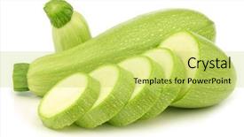  Presentation with light green - PPT theme consisting of light green turkish zucchini's background and a yellow colored foreground