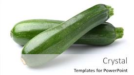  Presentation with vegetables - Slide deck consisting of zucchini-vegetables-in-closeup background and a white colored foreground
