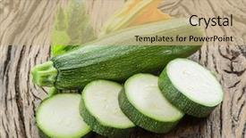  Presentation with flowers - Cool new slides with zucchini with slices and zucchini backdrop and a  colored foreground