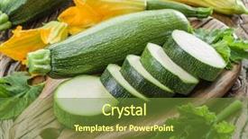  Presentation with flowers - Slides with zucchini with slices and zucchini background and a  colored foreground