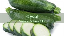  Presentation with white figure graphics - Slide deck featuring zucchini with slices background and a  colored foreground