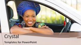  Presentation with new baby girl - PPT layouts featuring zulu culture - beautiful african girl inside her background and a coral colored foreground