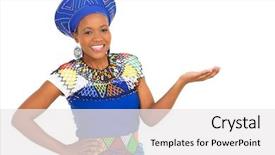  Presentation with african cloth - Amazing PPT layouts having zulu culture - gorgeous african woman in traditional backdrop and a white colored foreground