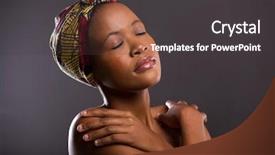  Presentation with african culture - Amazing slide deck having zulu culture - peaceful young african model backdrop and a dark gray colored foreground