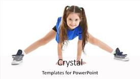  Presentation with zumba - Audience pleasing theme consisting of zumba fitness - cute little sportive girl posing backdrop and a sky blue colored foreground