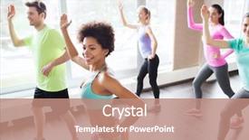  Presentation with zumba - Cool new theme with zumba in gym or studio backdrop and a coral colored foreground