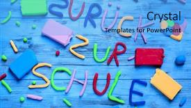  Presentation with end year - Slide set with zur schule back to school background and a light blue colored foreground