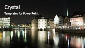  Presentation with switzerland - PPT layouts with zurich and river limmat switzerland background and a  colored foreground