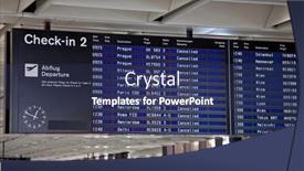  Presentation with volcanic eruption - Presentation theme having modern urban park background and a gray colored foreground