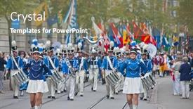  Presentation with orchestra - PPT theme featuring zurich-august-1-swiss-national background and a violet colored foreground