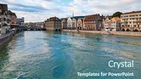  Presentation with wide - Slide set with zurich ciy in switzerland wide background and a  colored foreground