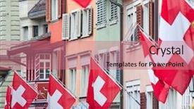  Presentation with ancient - PPT layouts with zurich decorated with swiss flag background and a  colored foreground