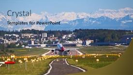  Presentation with airport port - Amazing slide set having zurich-may-05-air-berlin backdrop and a light blue colored foreground