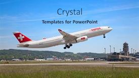  Presentation with airport port - Presentation consisting of zurich-may-24-a-330 background and a  colored foreground