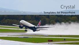  Presentation with airport port - Beautiful PPT layouts featuring zurich-september-21-boeing-757 backdrop and a light blue colored foreground
