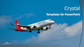  Presentation with airline - Slides enhanced with zurich-switzerland-july-19-2018 background and a teal colored foreground