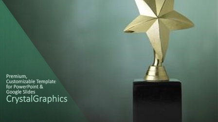 Star Shaped Gold Award Presentation Powerpoint Templates