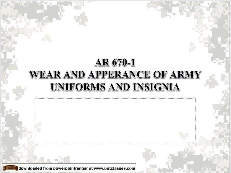 AR 670-1 Hairstyles - PowerPoint Ranger, Pre-made Military PPT Classes