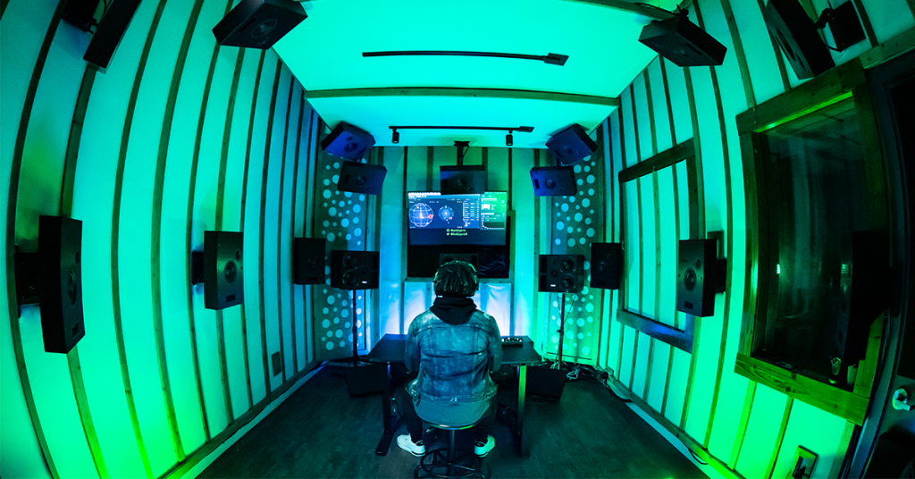 mixing and mastering in an audio space