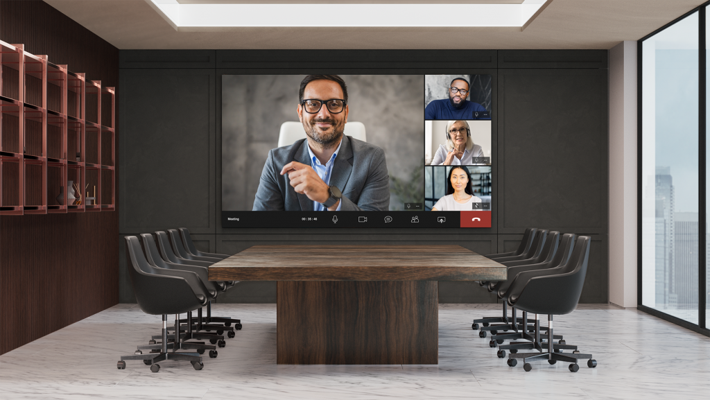 display in corporate meeting room