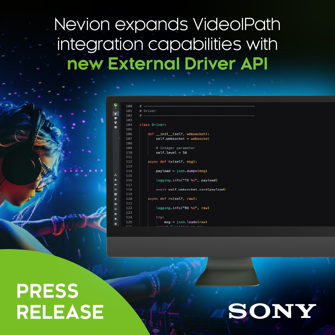Nevion expands VideoIPath integration capabilities with new External Driver API 