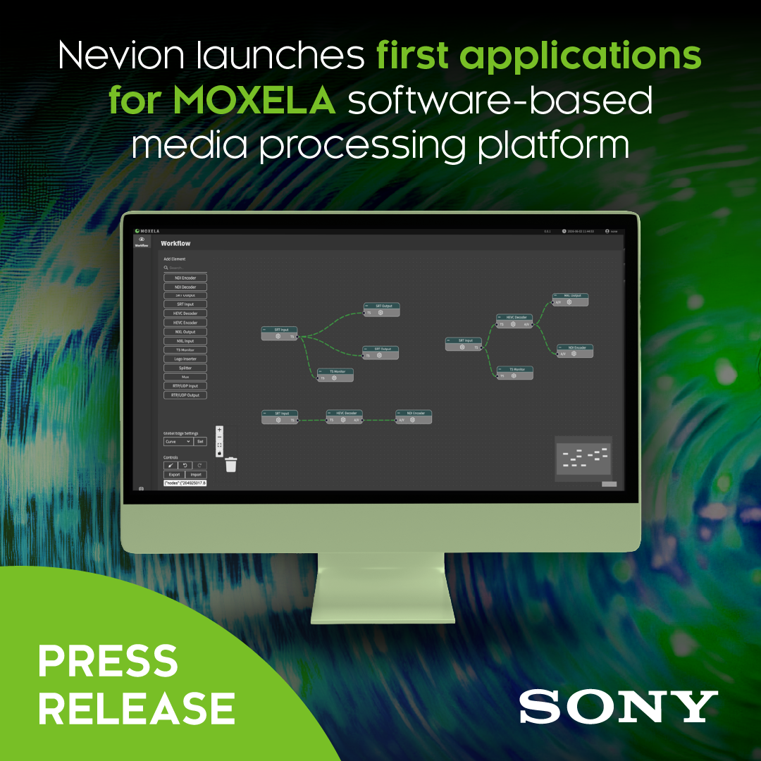 Nevion launches first applications for MOXELA software-based media processing platform