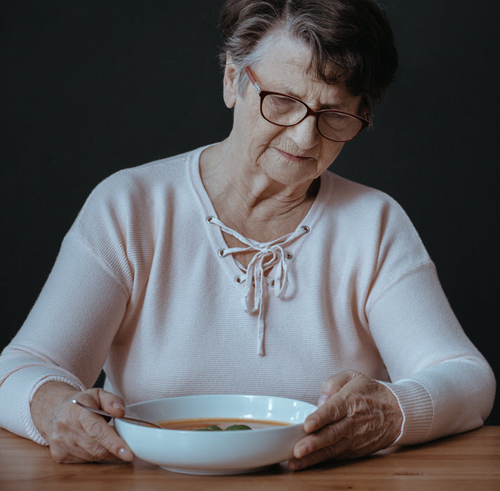 senior woman with no appetite
