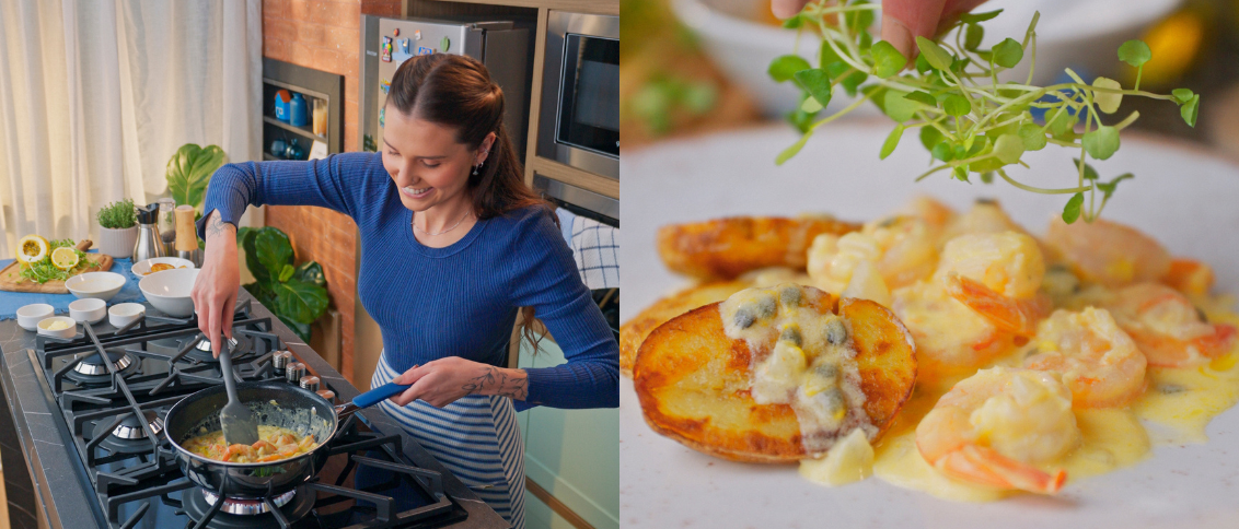 Camarão ao molho de maracujá: agridoce na medida certa