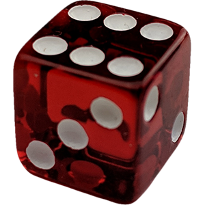 D6, 12mm, Clear Red component icon