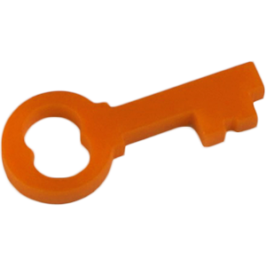 Padlock Key, Orange
